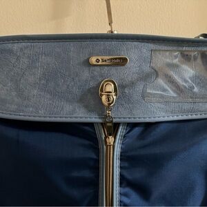 Vintage Samsonite blue hanging garment bag suit dress travel Cordoba 3